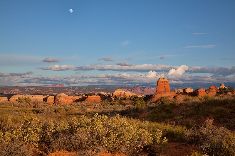 Moon over Devils Garden
